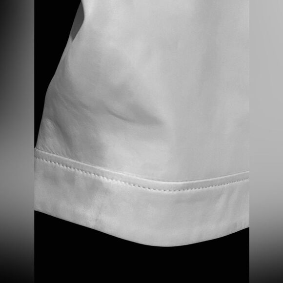 Affliction | Women’s Affliction White Leather jacket studded crop jacket NWT XL - Picture 13 of 13